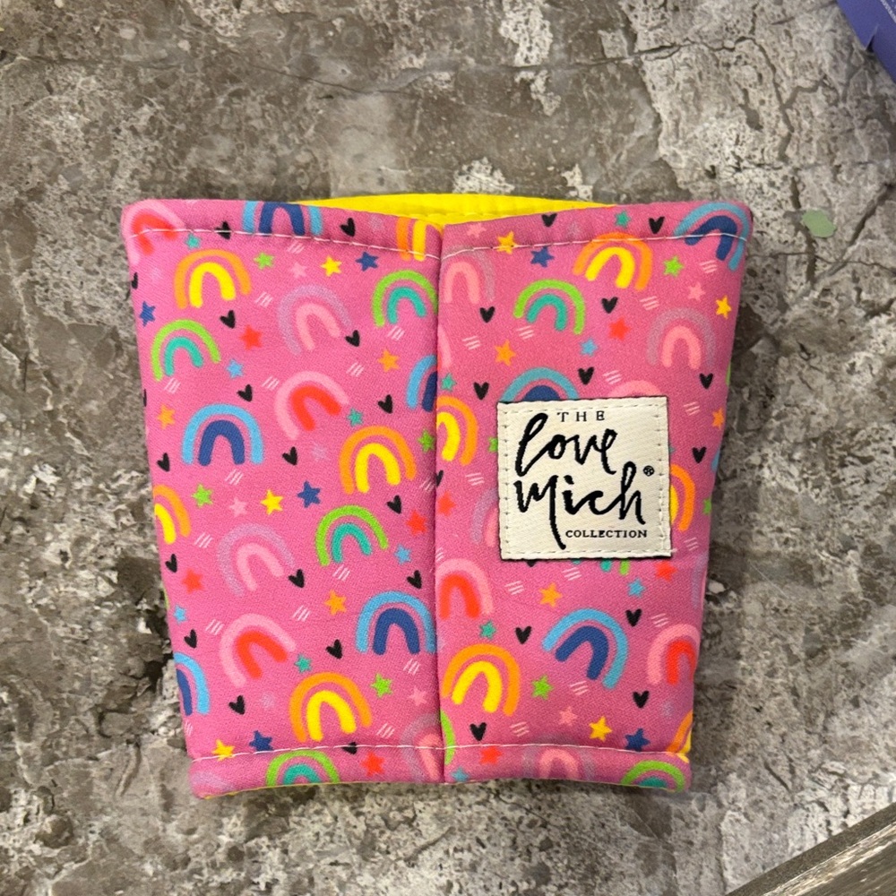 Rainbow Love Mich Coffee Cozy